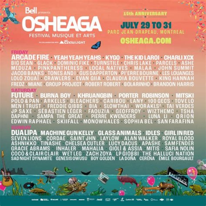 Montreal’s OSHEAGA Music & Arts Festival Announce Eclectic Lineup for 2022 With Foo Fighters, Machine Gun Kelly, Dua Lipa and Many More