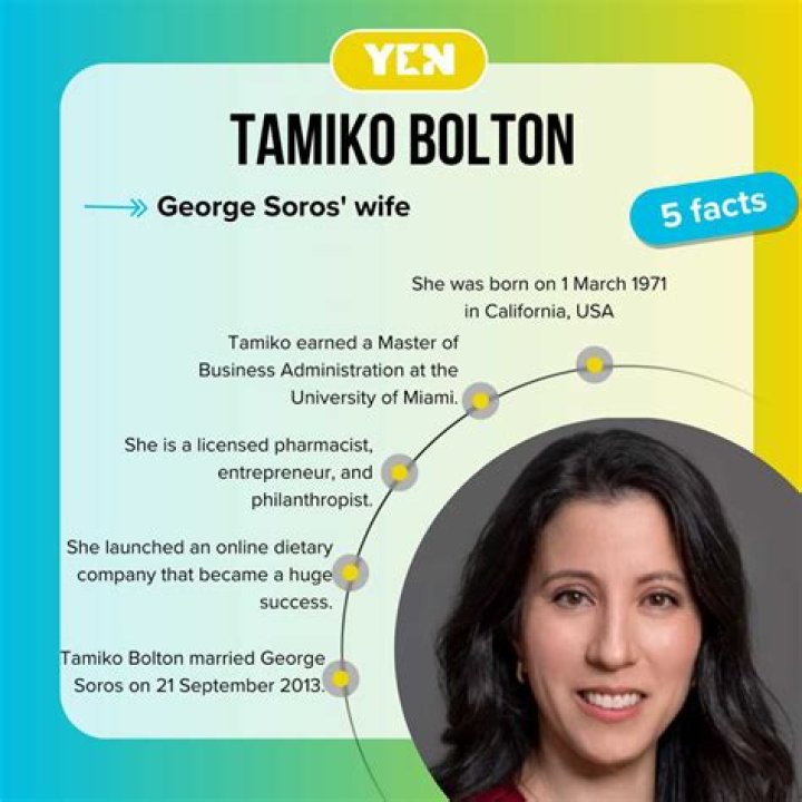 Tamiko Bolton, the Very Young Wife of Billionaire George Soros
